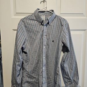 Brooks Brothers Blue and White Plaid Shirt
